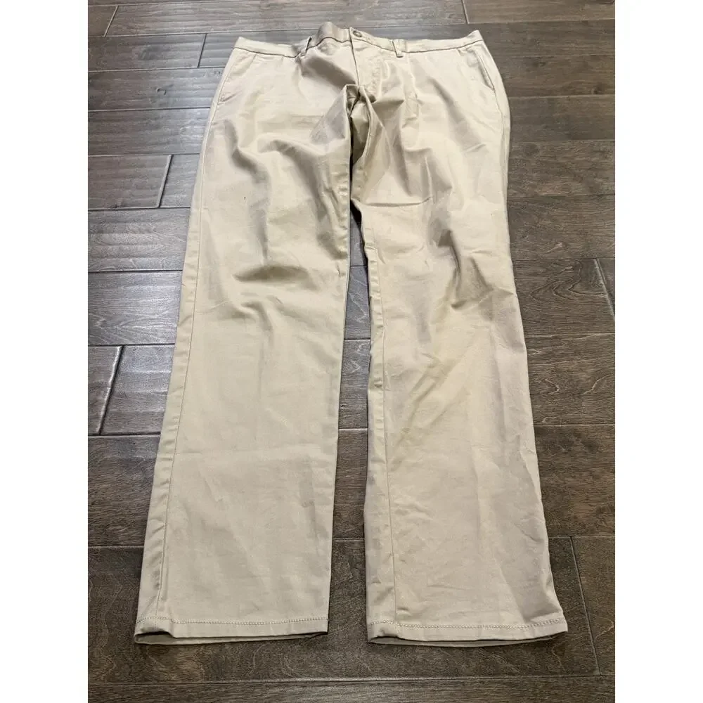 MNG by Mango Mens Beige Flat Front Chino Pants Size 36